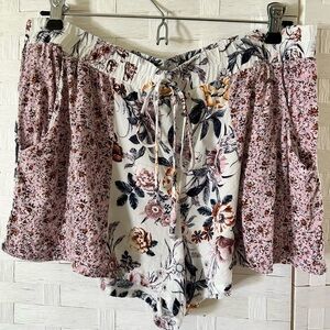 Gypsies & Moondust Floral Print Pajama Lounge Shorts